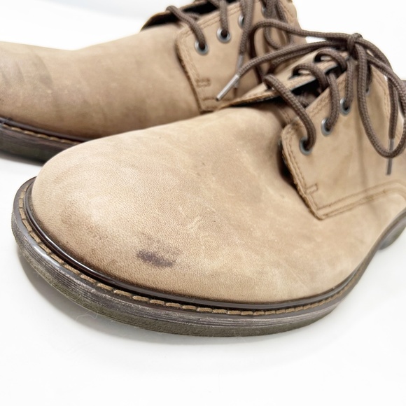 ECCO Mens Shoes Size EU 46 US 12 Oxford Hydromax Water Beige Tan Suede Leather main image 5